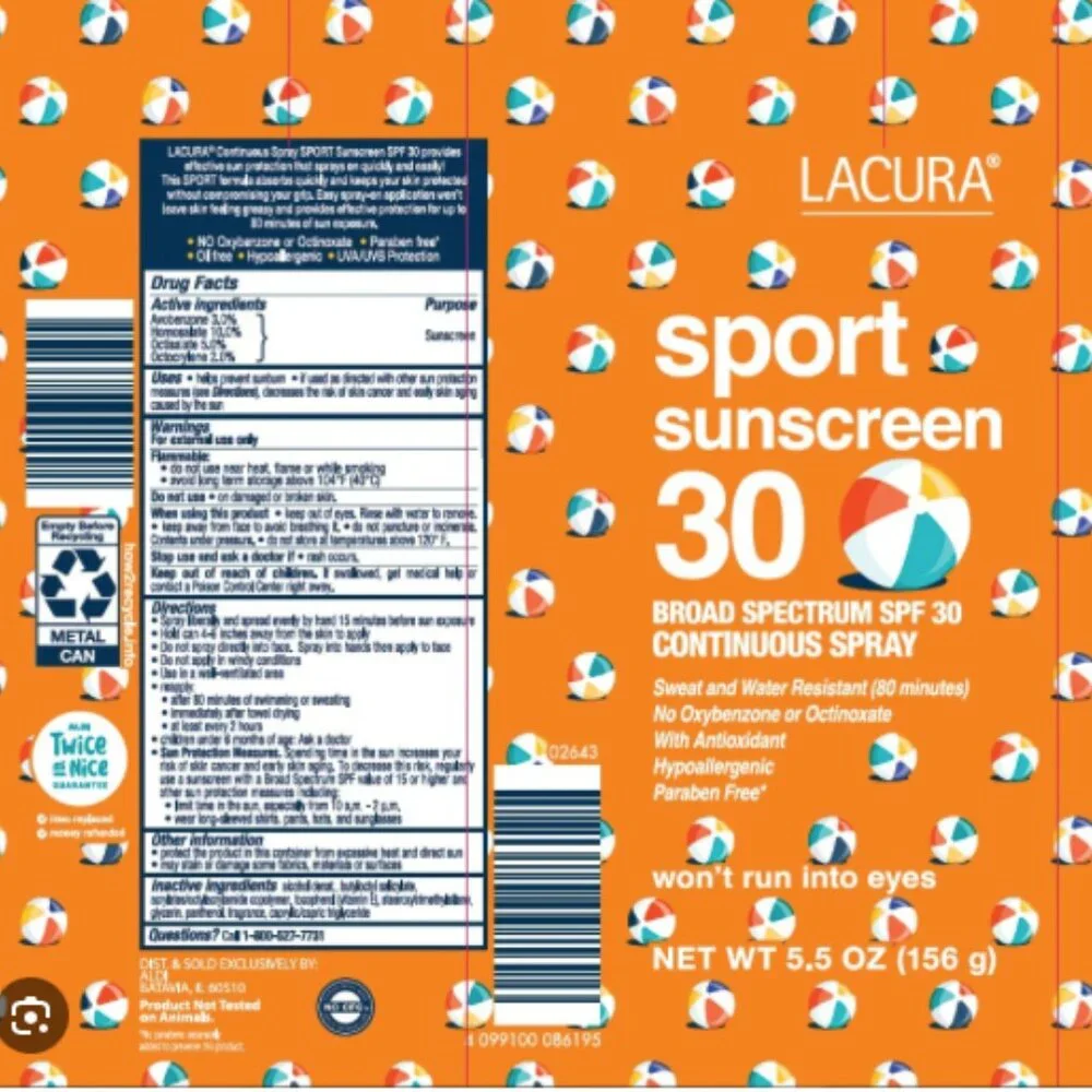 NEW Qty 2 Lacura SPF 30 Sport Sunscreen Spray (5.5 oz) TWO BOTTLES INCLUDED